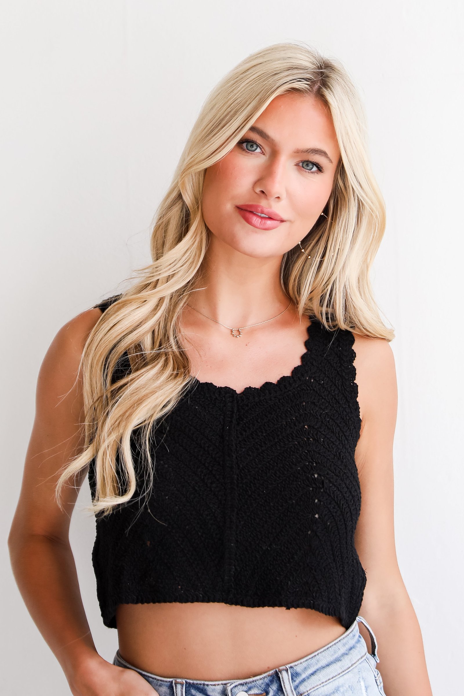 Sunny Radiance Crochet Knit Tank - DU DEAL