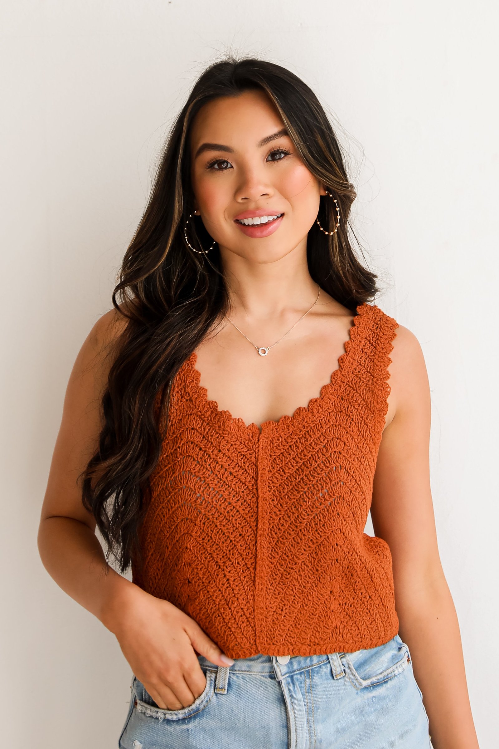 Sunny Radiance Crochet Knit Tank - DU DEAL